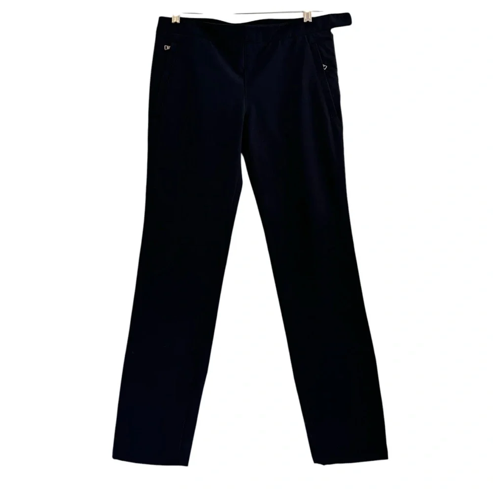 Prada Linea Rossa Womens Technical Sports Stretch Pants Black Zip Hem Size 40 - Picture 1 of 12